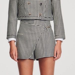 Sandro houndstooth shorts